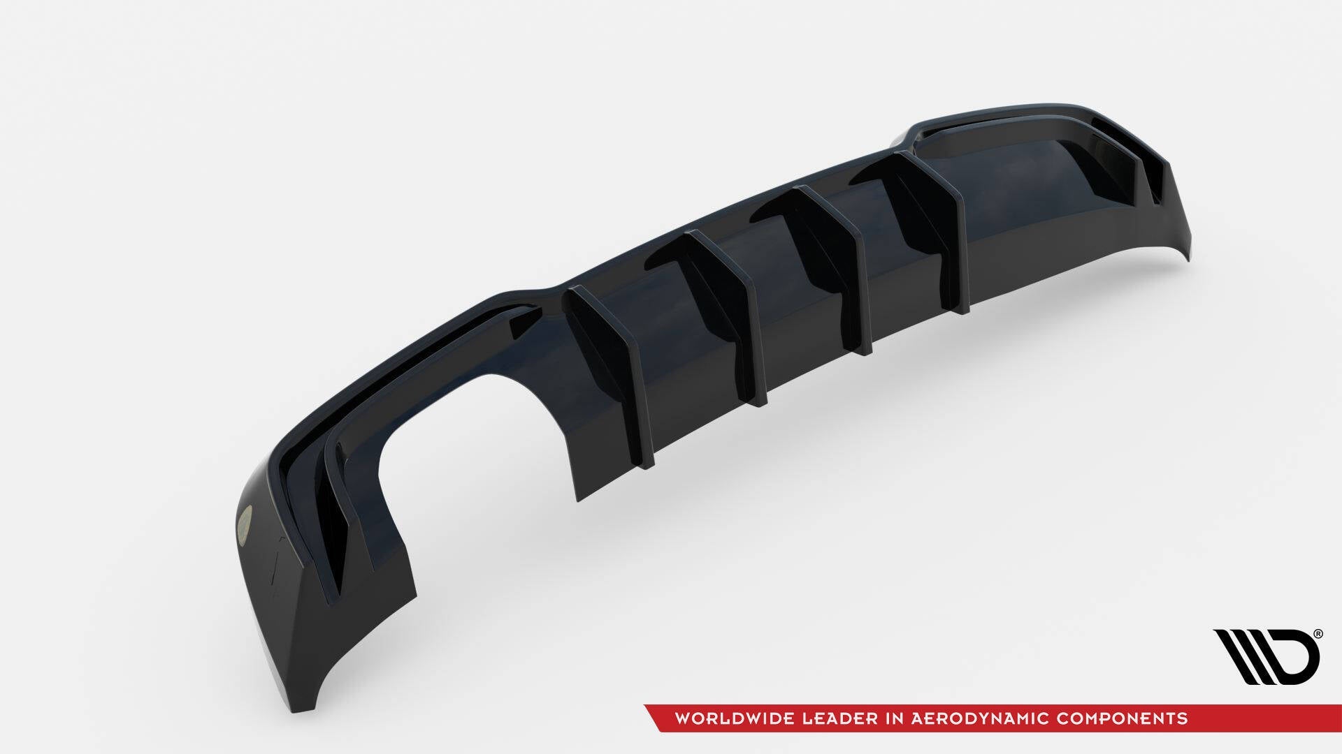 Maxton Design - Diffusor Heck Ansatz für Audi A3 S - Line Sportback 8V Facelift (Doppelauspuff li.) - Aerowerk.