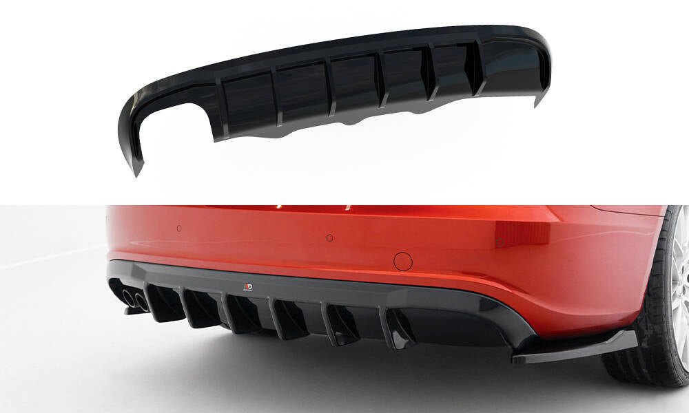 Maxton Design - Diffusor Heck Ansatz für Audi A5 S - Line Sportback 8T (Doppelauspuff li.endrohr) - Aerowerk.