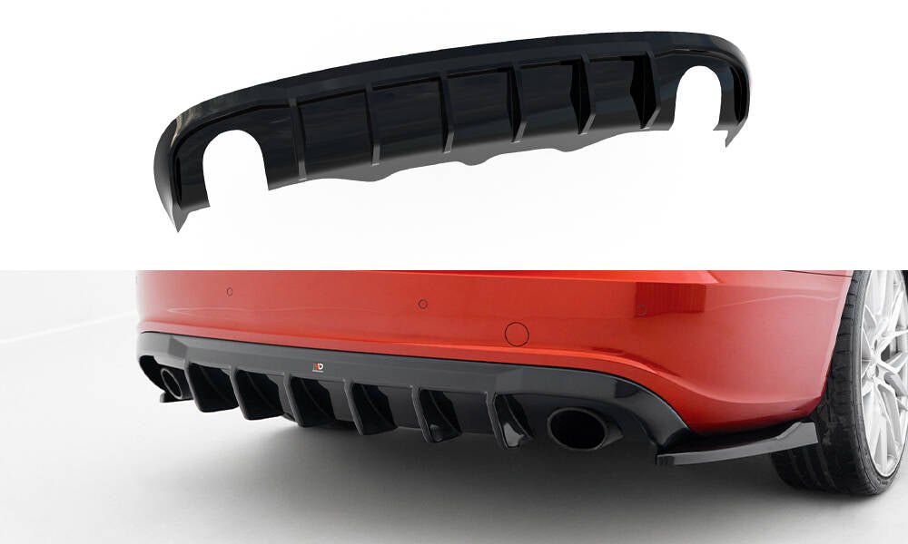 Maxton Design - Diffusor Heck Ansatz für Audi A5 S - Line Sportback 8T (Einzelauspuff li. re.) - Aerowerk.