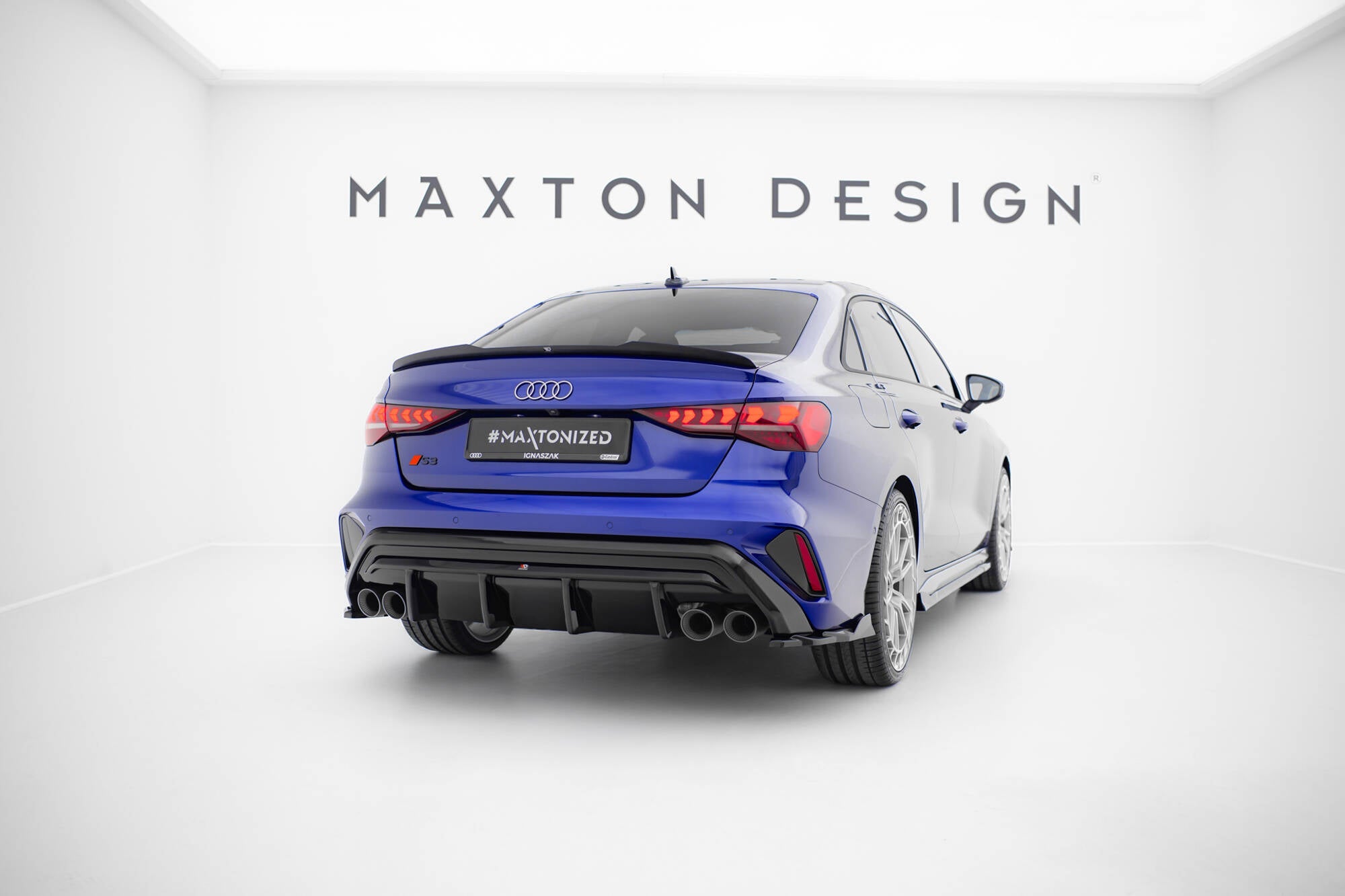 Maxton Design - Diffusor Heck Ansatz für Audi S3 Limousine 8Y Facelift - Aerowerk.