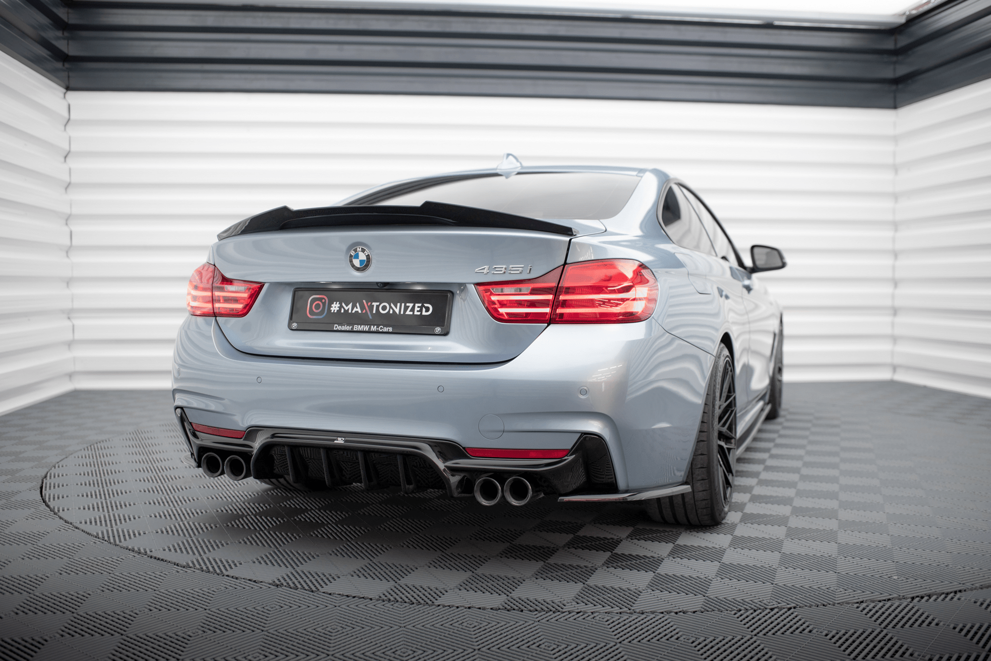 Maxton Design - Diffusor Heck Ansatz für BMW 4er Coupe / Gran Coupe / Cabrio M - Paket F32 / F36 / F33 (Doppelauspuff li. re.) - Aerowerk.