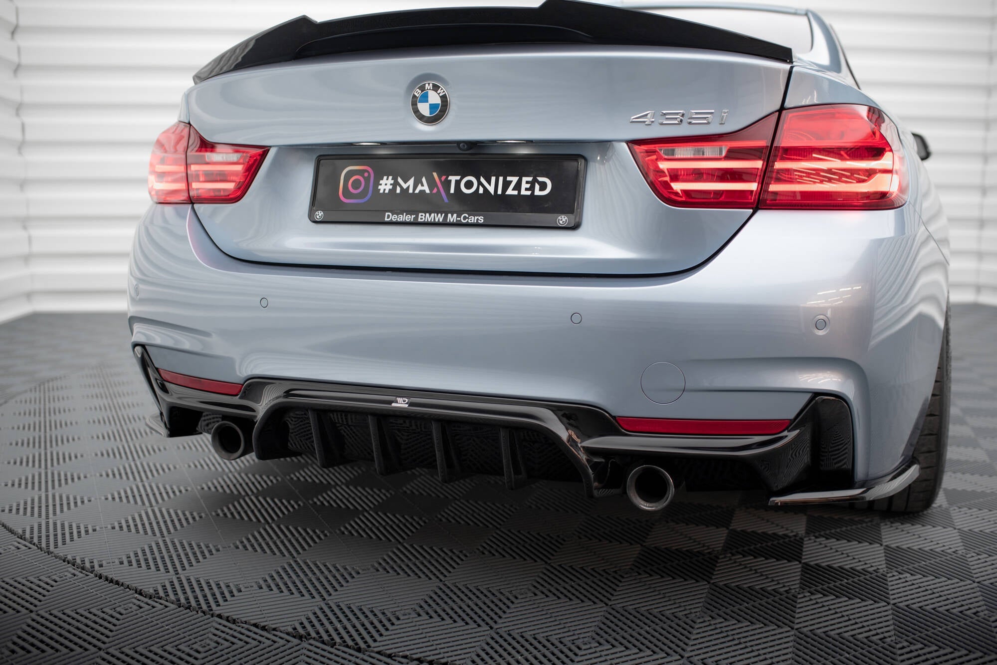 Maxton Design - Diffusor Heck Ansatz für BMW 4er Coupe / Gran Coupe / Cabrio M - Paket F32 / F36 / F33 (Einzelauspuff li. re.) - Aerowerk.