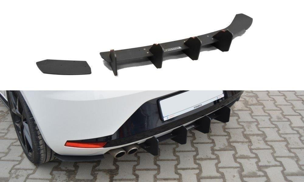 Maxton Design - Diffusor Heck Ansatz für Diffusor für SEAT LEON III FR - Aerowerk.