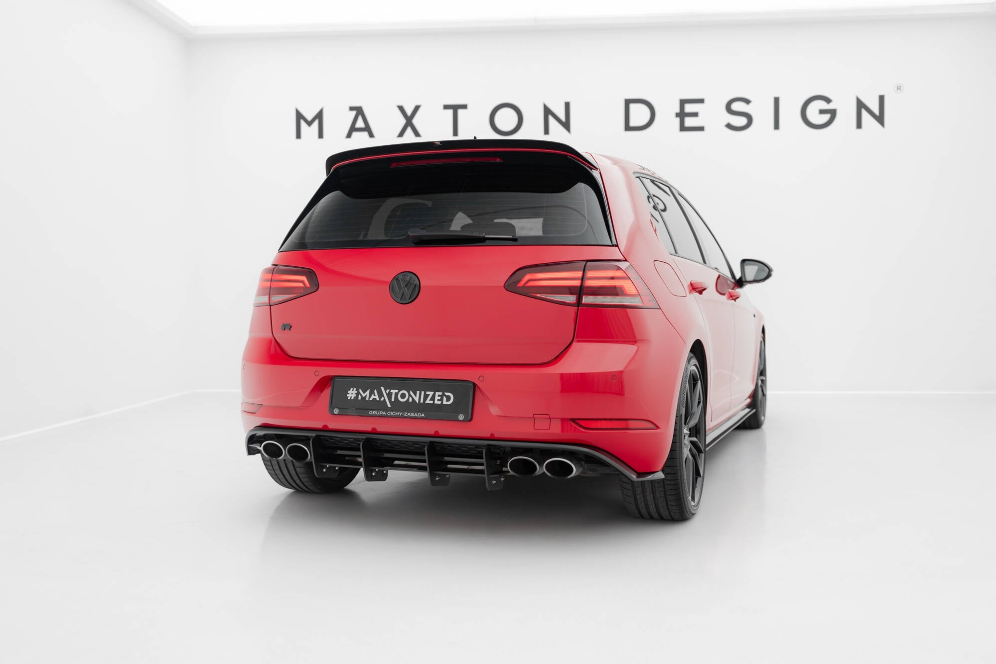 Maxton Design - Diffusor Heck Ansatz für Diffusor für VW Golf R Mk7 Facelift - Aerowerk.