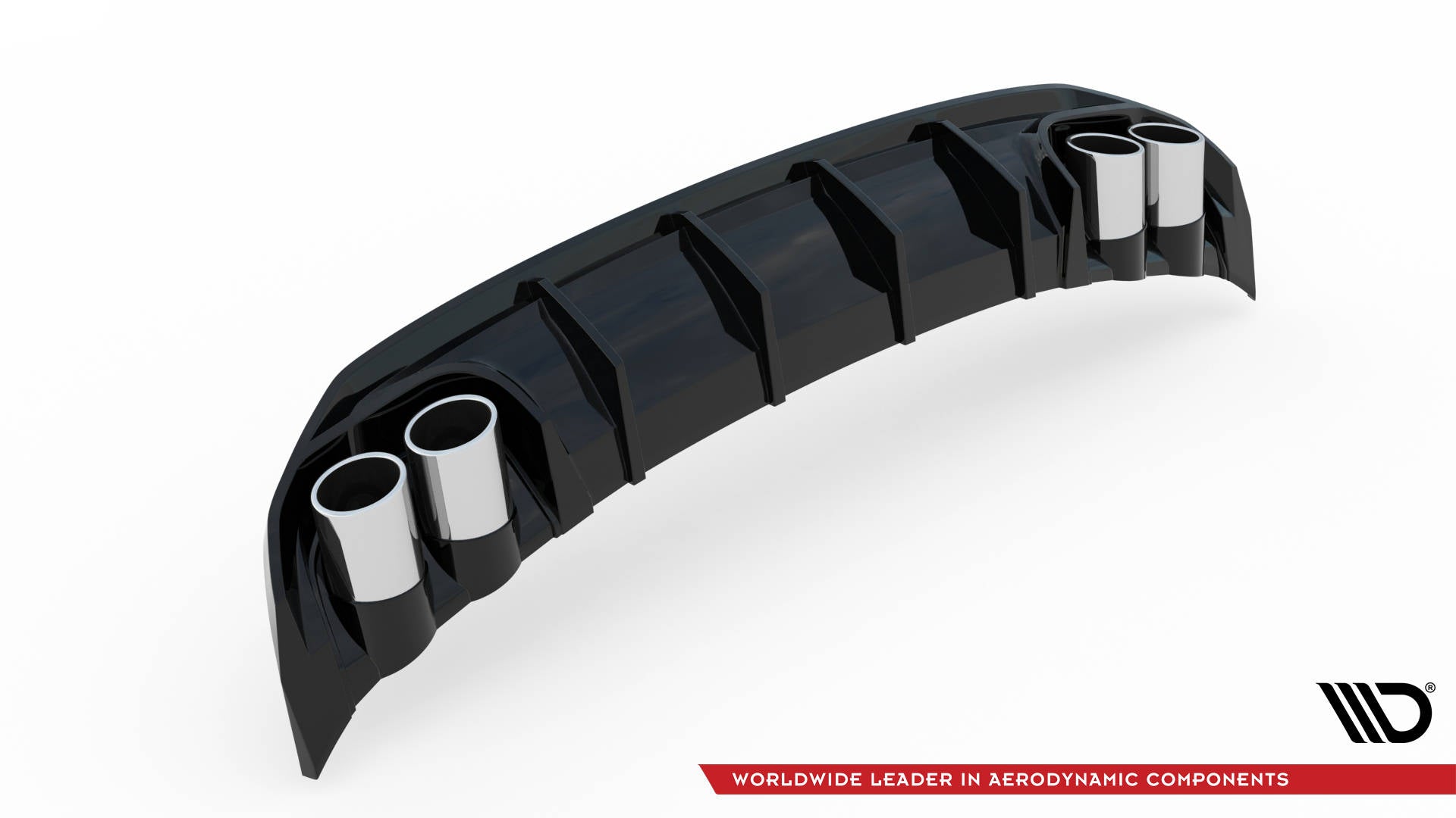 Maxton Design - Diffusor Heck Ansatz für + Endschalldampfer Sportauspuff Attrappe Audi A3 S - Line Sportback 8Y - Aerowerk.