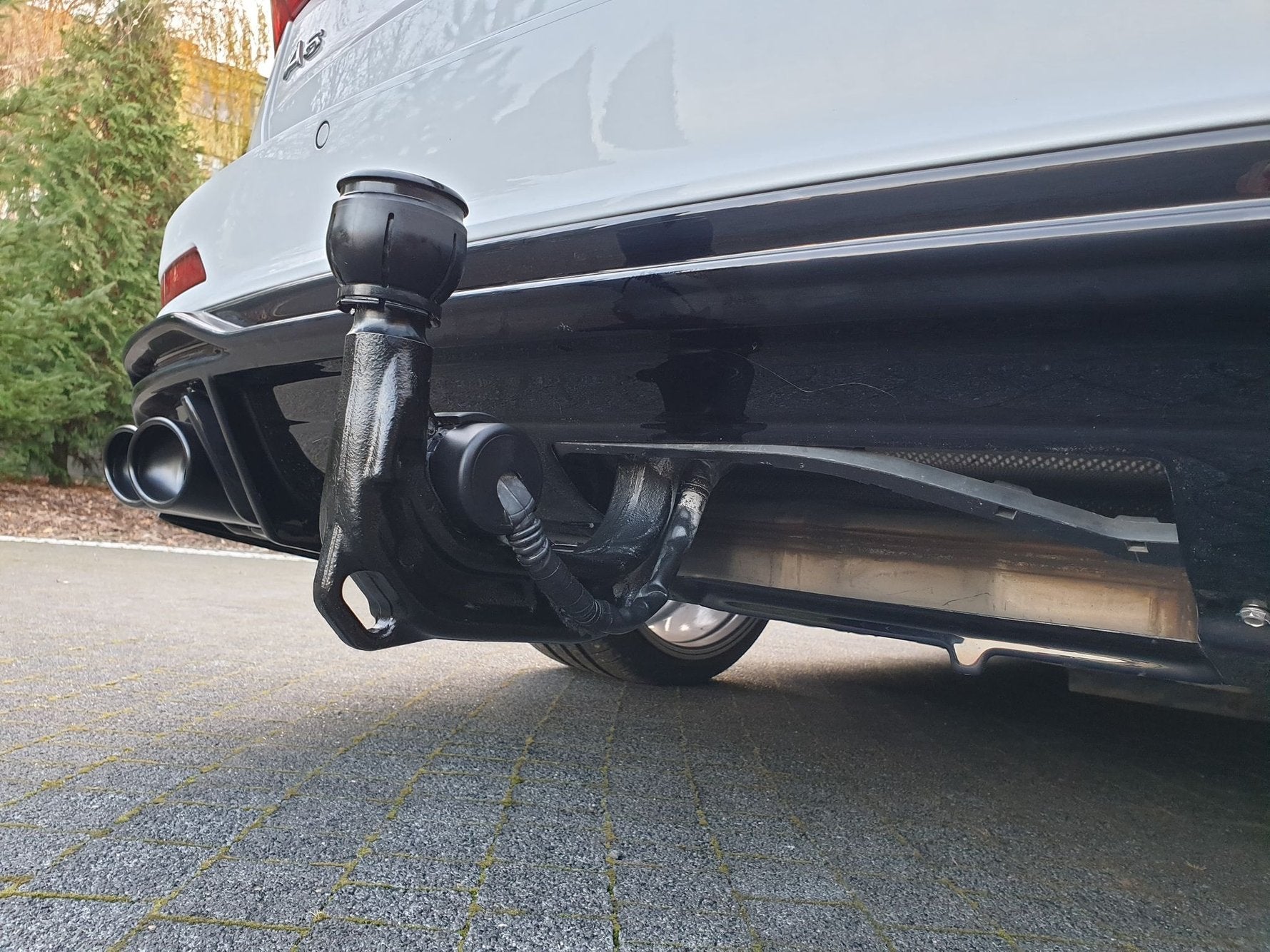 Maxton Design - Diffusor Heck Ansatz für + Endschalldampfer Sportauspuff Attrappe Audi A6 S - Line / S6 C8 / C8 Facelift - Aerowerk.