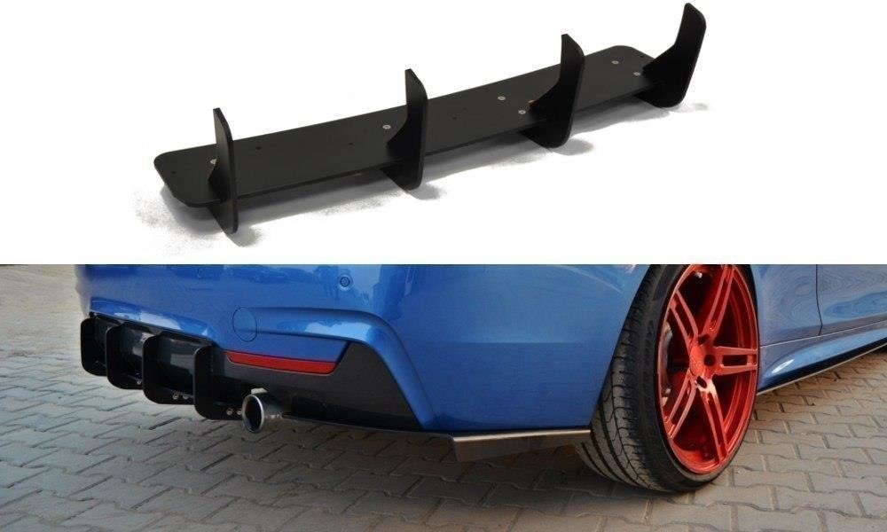 Maxton Design - Diffusor Heck Ansatz für Heckschürze für & Flaps Heckansatz Diffusor für BMW 4er Coupe / Gran Coupe / Cabrio M - Paket F32 / F36 / F33 - Aerowerk.