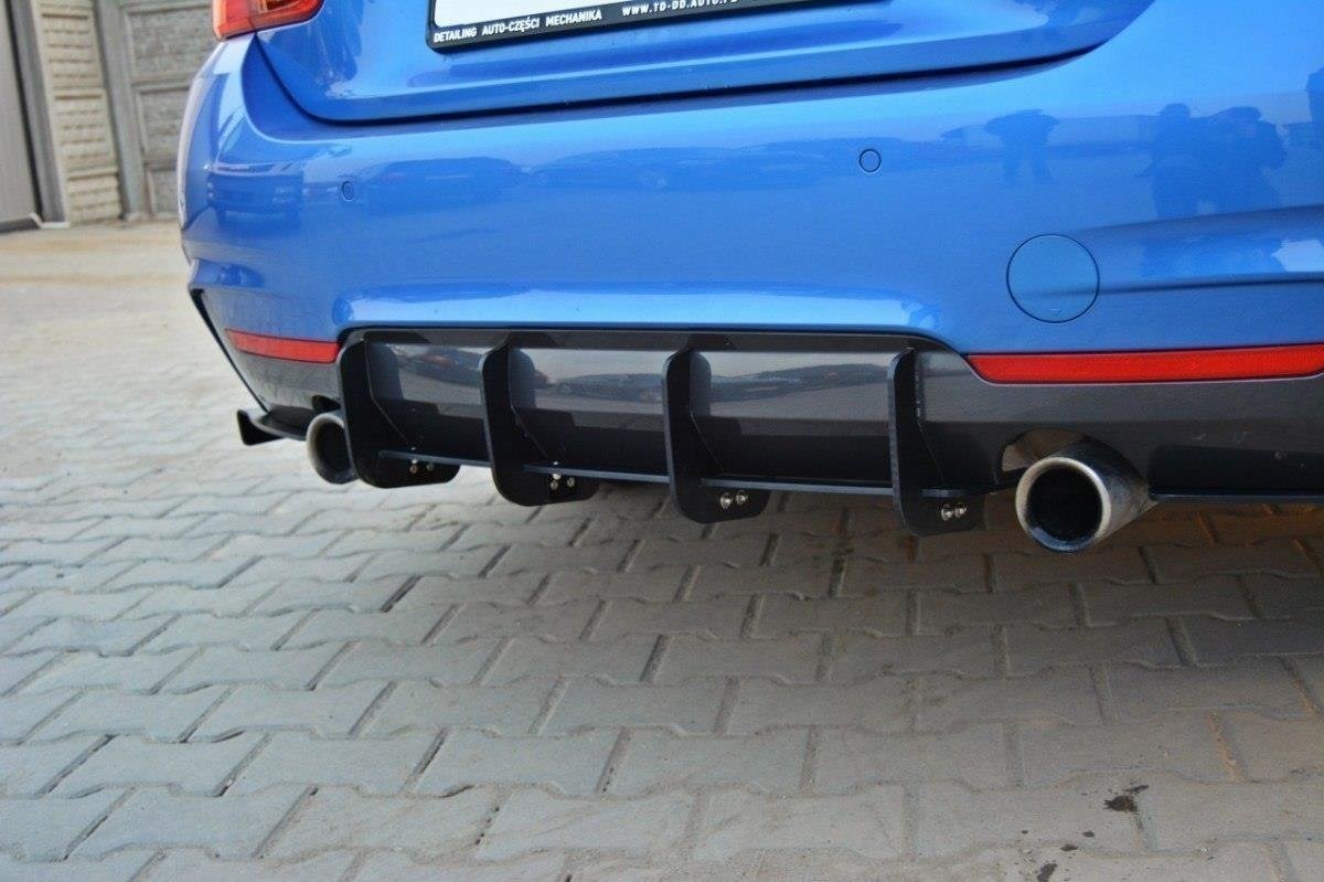 Maxton Design - Diffusor Heck Ansatz für Heckschürze für & Flaps Heckansatz Diffusor für BMW 4er Coupe / Gran Coupe / Cabrio M - Paket F32 / F36 / F33 - Aerowerk.