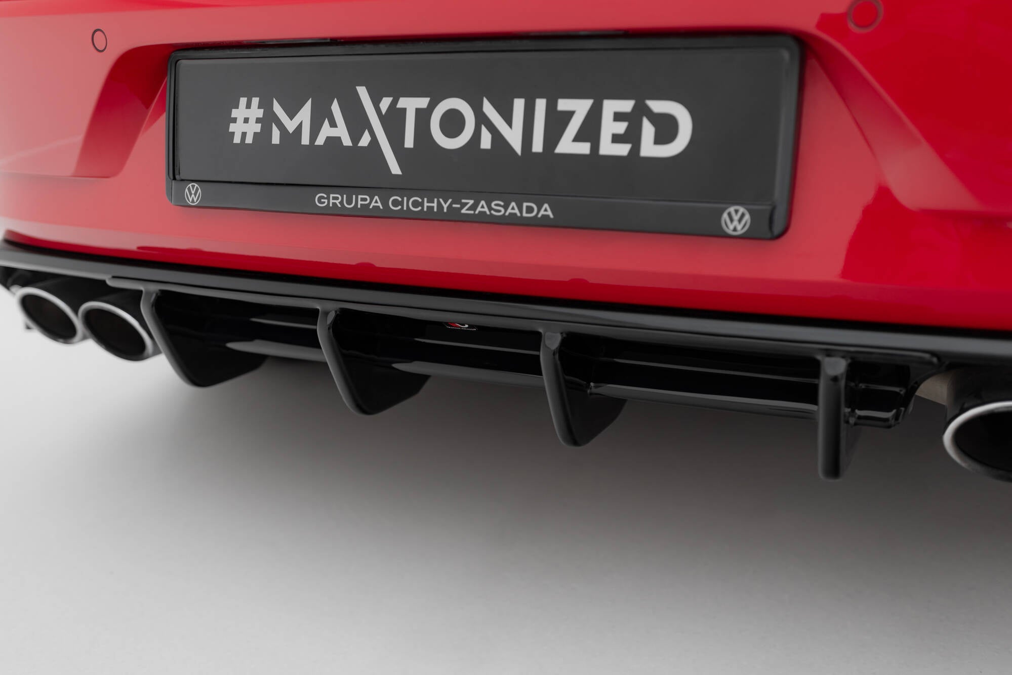 Maxton Design - Diffusor Heck Ansatz für VW Golf R Hatchback R Mk7 Facelift - Aerowerk.