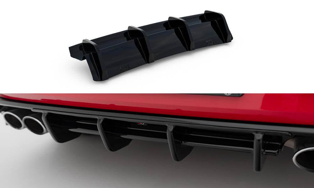 Maxton Design - Diffusor Heck Ansatz für VW Golf R Hatchback R Mk7 Facelift - Aerowerk.