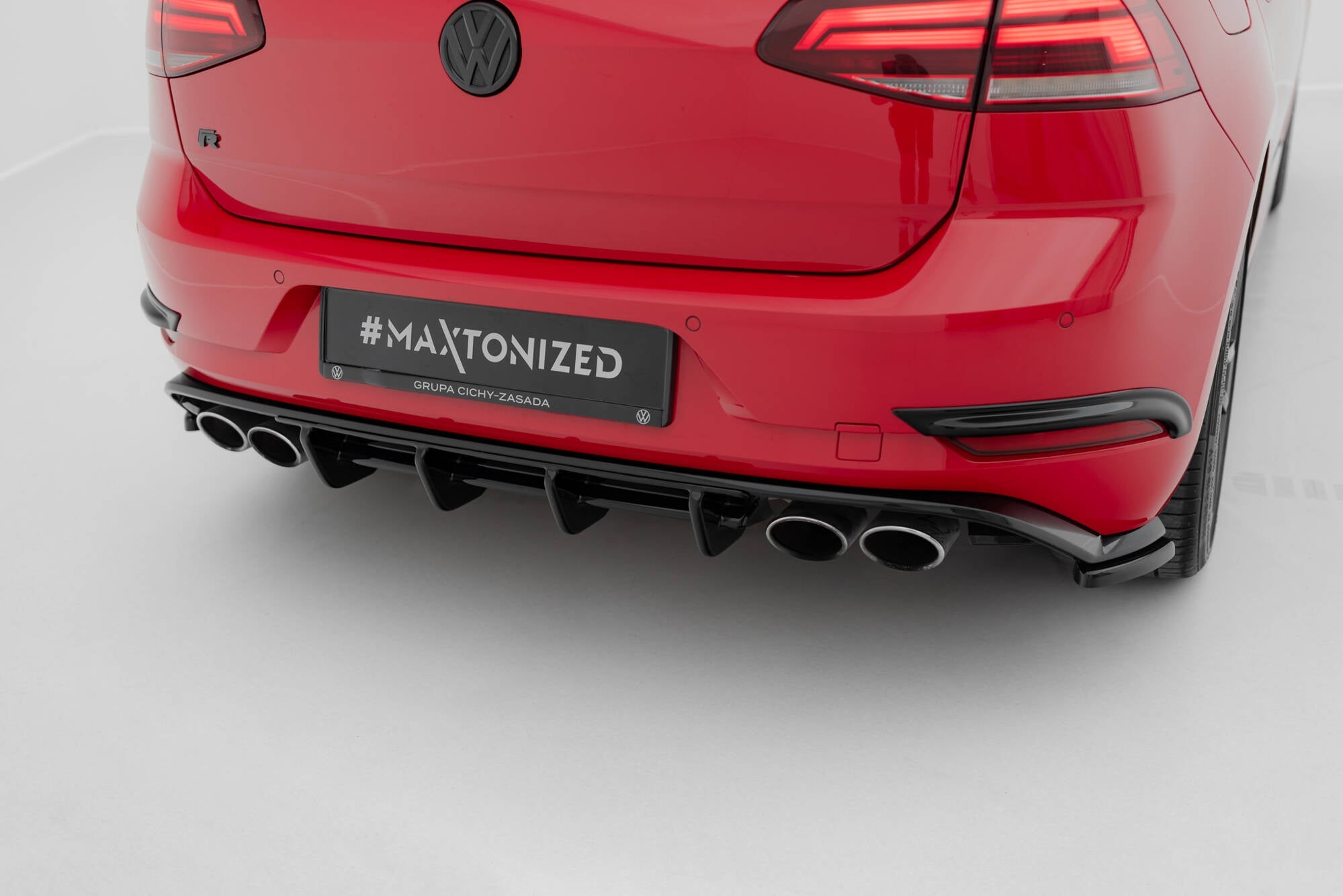 Maxton Design - Diffusor Heck Ansatz für VW Golf R Hatchback R Mk7 Facelift - Aerowerk.