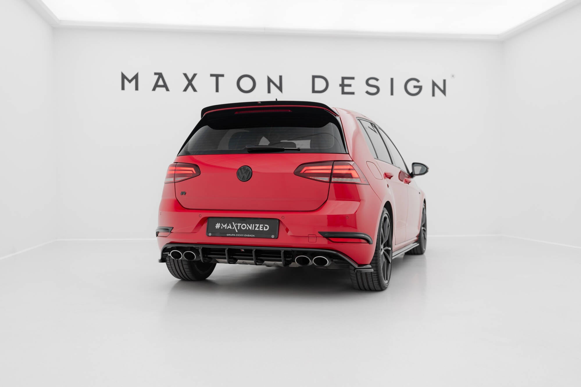 Maxton Design - Diffusor Heck Ansatz für VW Golf R Hatchback R Mk7 Facelift - Aerowerk.