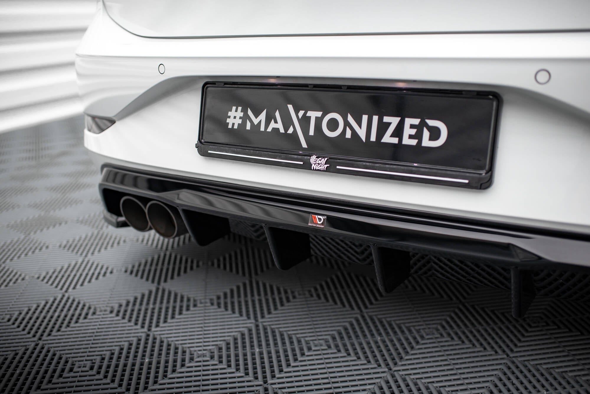 Maxton Design - Diffusor Heck Ansatz für VW Polo GTI Mk6 Facelift - Aerowerk.