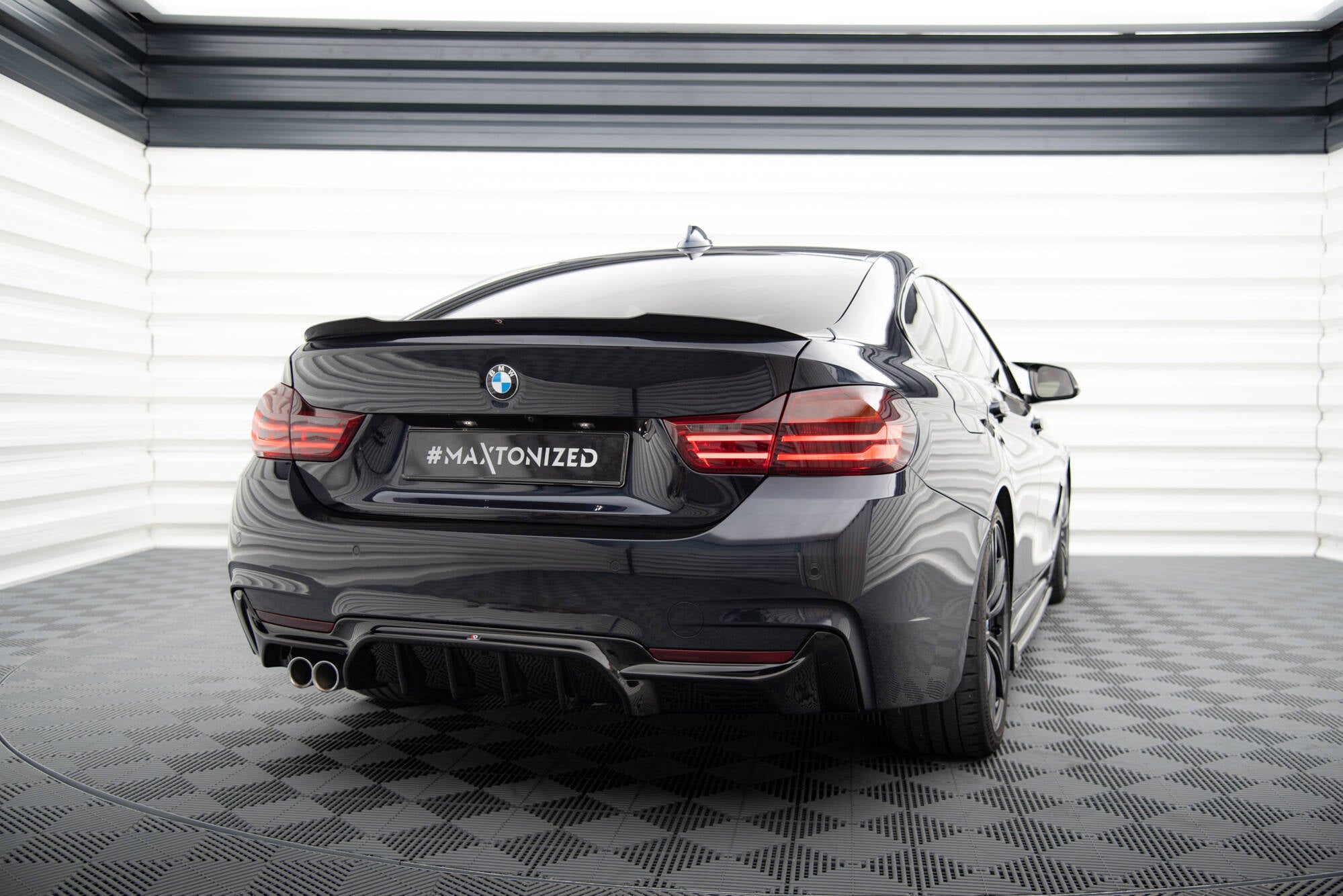 Maxton Design - Diffusor Heckansatz für BMW 4er Coupe / Gran Coupe / Cabrio M - Paket F32 / F36 / F33 (Einzelauspuff li.) - Aerowerk.
