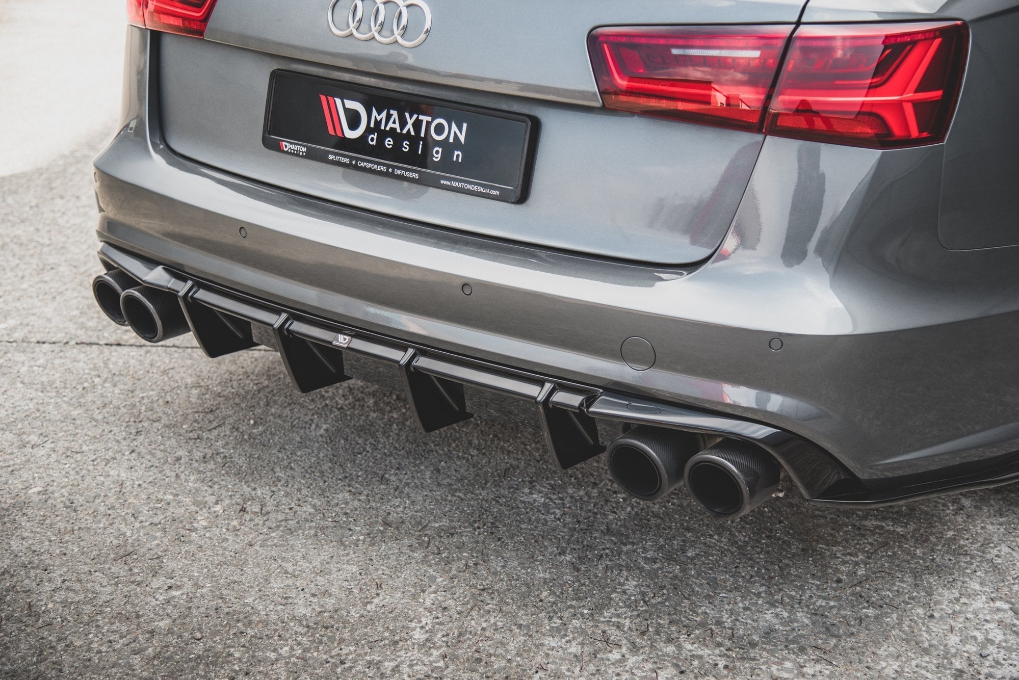 Maxton Design - Diffusor V1 Heck Ansatz für Audi S6 C7 Facelift - Aerowerk.