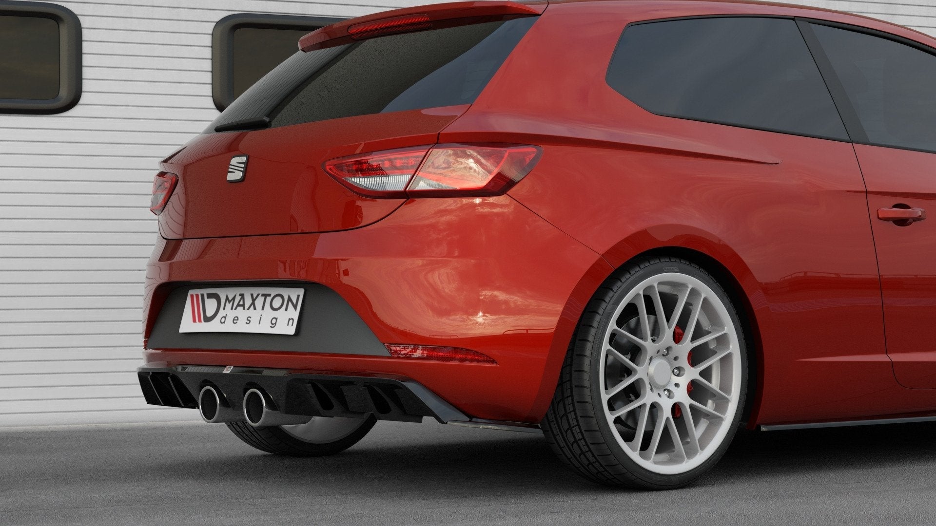 Maxton Design - Diffusor V2 Heck Ansatz für Seat Leon Cupra Mk3 FL Hatchback - Aerowerk.
