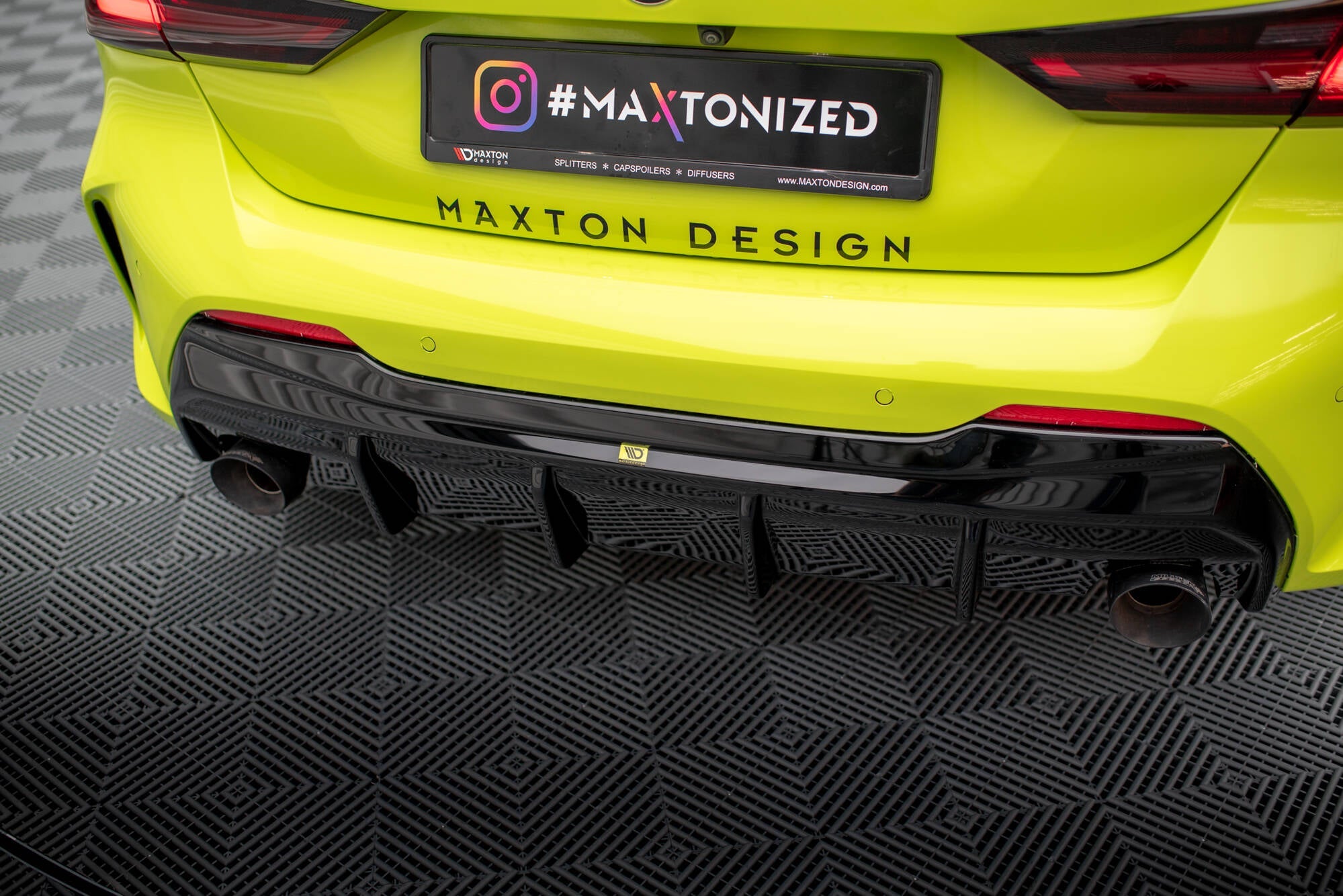 Maxton Design - Diffusor V.3 Heck Ansatz für BMW 1er F40 M - Paket/ M135i / 128ti (Einzelauspuff links & rechts) - Aerowerk.