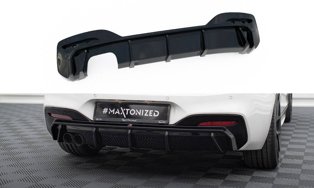 Maxton Design - Diffusor V.3 Heck Ansatz für BMW 1er M - Paket F20 Facelift (Doppelauspuff li.) - Aerowerk.