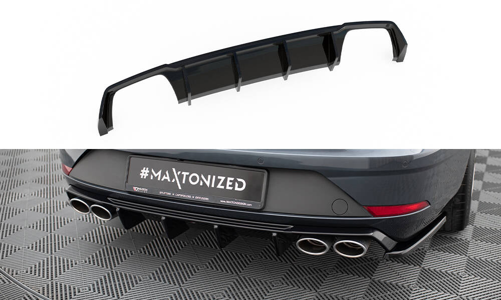 Maxton Design - Diffusor V3 Heck Ansatz für Seat Leon Cupra ST Mk3 FL - Aerowerk.