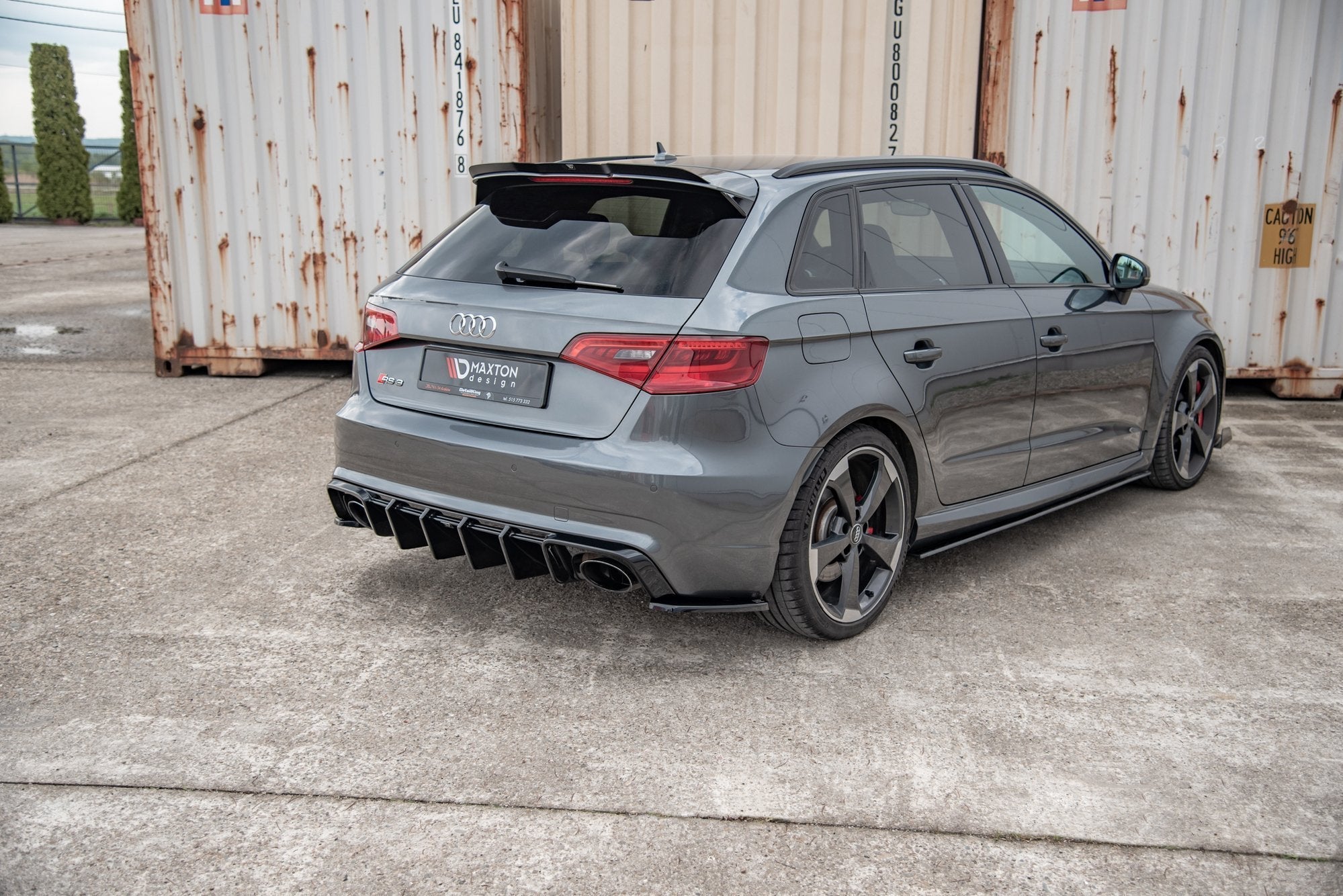 Maxton Design - Flaps V2 Heckansatz Flaps Heckansatz für Audi RS3 8V Sportback - Aerowerk.