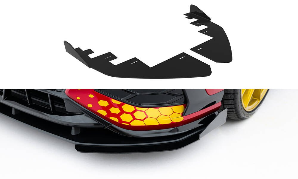 Maxton Design - Front Stoßstange Flaps für Flaps VW Golf GTI Clubsport Mk8 Facelift - Aerowerk.