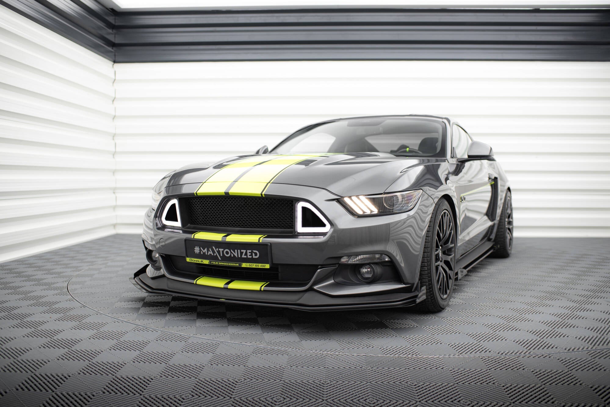 Maxton Design - Front Stoßstange Flaps für Ford Mustang GT Mk6 - Aerowerk.