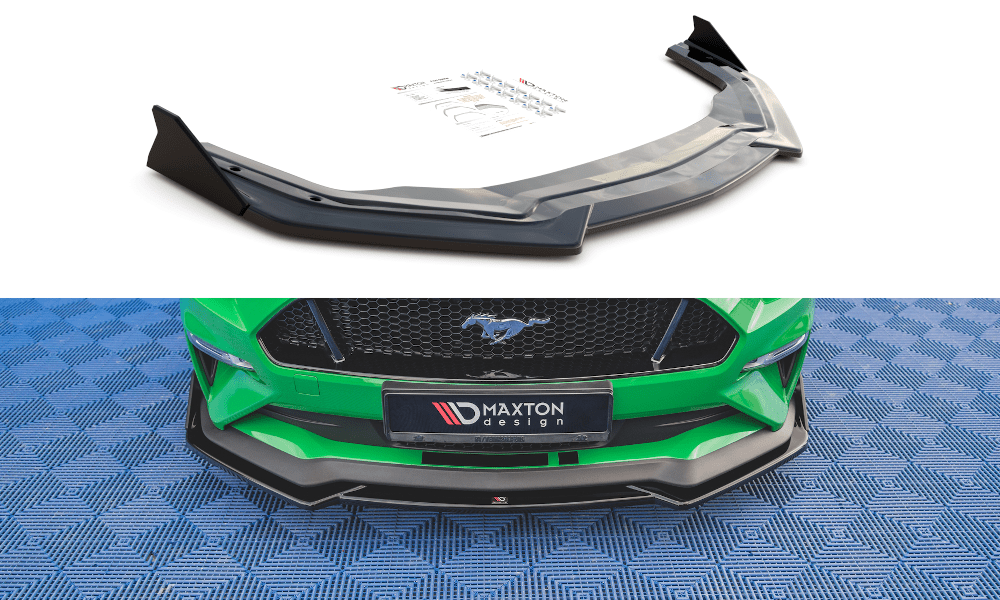 Maxton Design - Frontlippe V1 + Flaps für Ford Mustang GT Mk6 Facelift - Aerowerk.