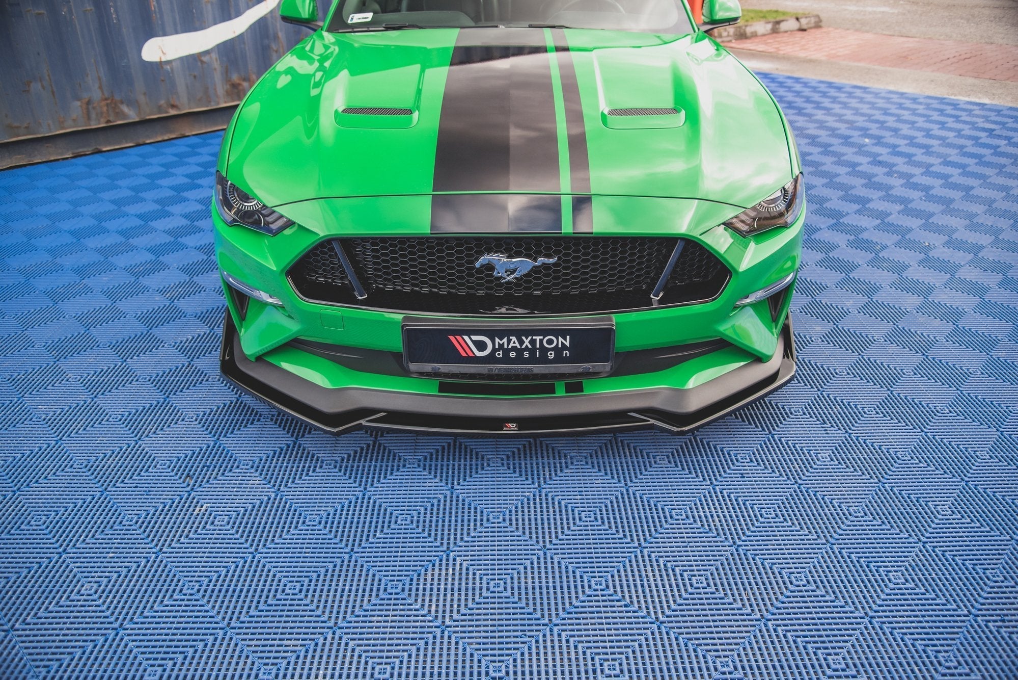 Maxton Design - Frontlippe V1 + Flaps für Ford Mustang GT Mk6 Facelift - Aerowerk.