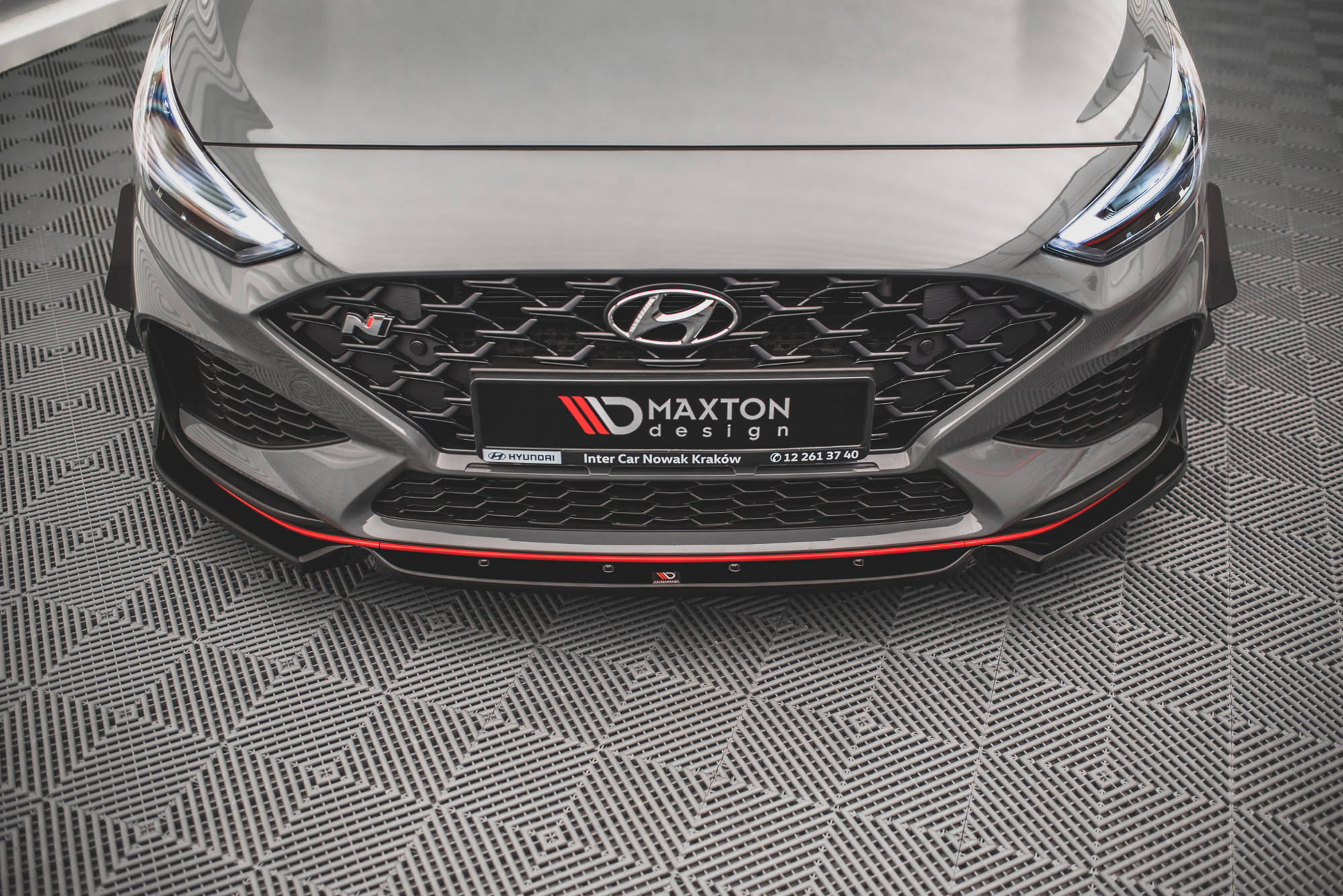 Maxton Design - Frontlippe V1 + Flaps für Hyundai I30 N / I30 N - Line Hatchback/Fastback Mk3 Facelift - Aerowerk.