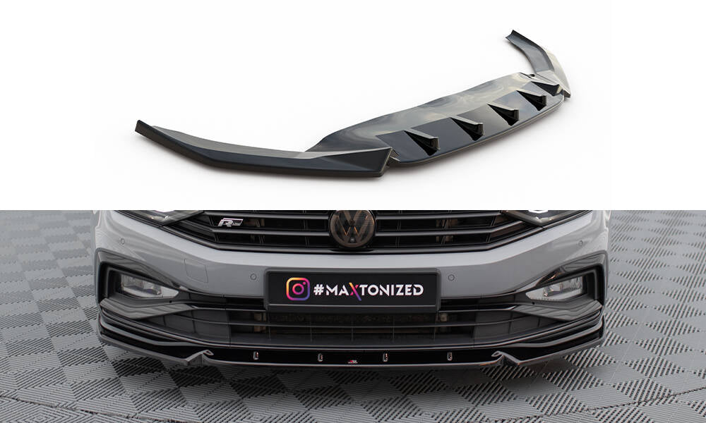 Maxton Design - Frontlippe V1 für VW Passat R - Line B8 Facelift - Aerowerk.