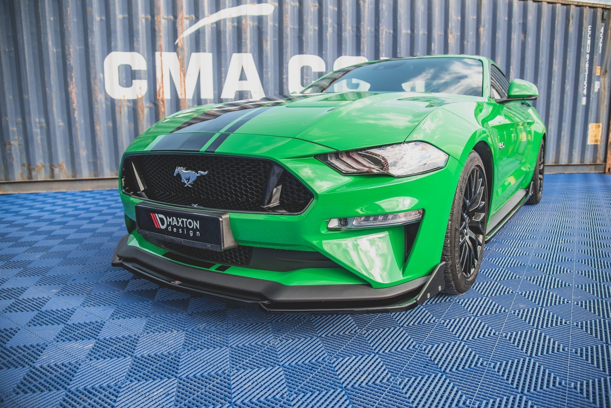 Maxton Design - Frontlippe V2 + Flaps für Ford Mustang GT Mk6 Facelift - Aerowerk.