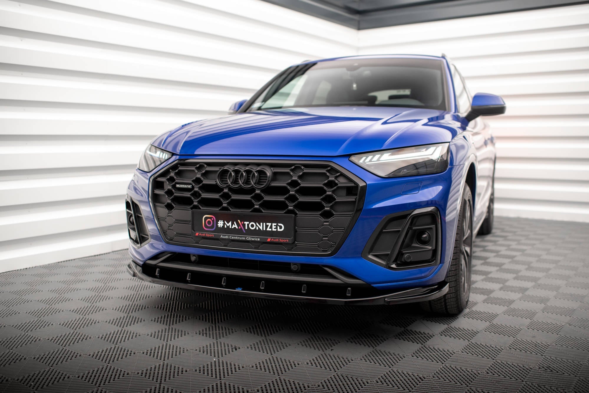 Maxton Design - Frontlippe V2 für Audi SQ5 / Q5 S - Line SUV / Sportback Mk2 Facelift - Aerowerk.