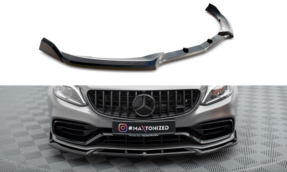 Maxton Design - Frontlippe V2 für Mercedes - AMG C63 Limousine / Kombi W205 Facelift - Aerowerk.