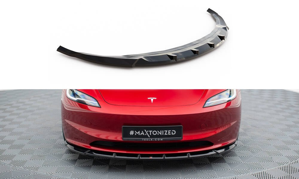 Maxton Design - Frontlippe V2 für Tesla Model 3 Project HighlandFacelift - Aerowerk.