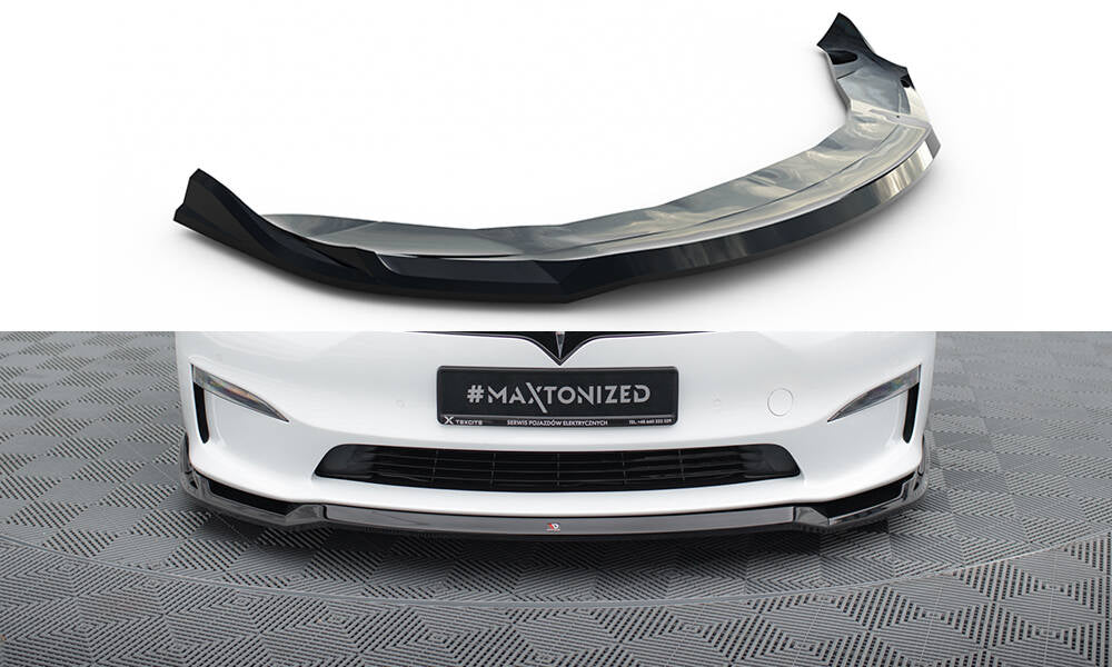 Maxton Design - Frontlippe V2 für Tesla Model S Plaid Mk1 Facelift - Aerowerk.