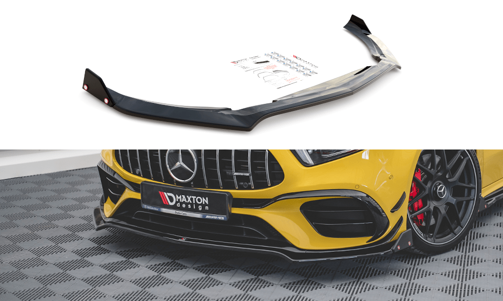 Maxton Design - Frontlippe V3 + Flaps für Mercedes - AMG A 45 S Aero Pack W177 - Aerowerk.