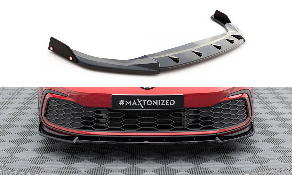 Maxton Design - Frontlippe V3 + Flaps für VW Golf GTI / GTE / GTD / R - Line Mk8 - Aerowerk.