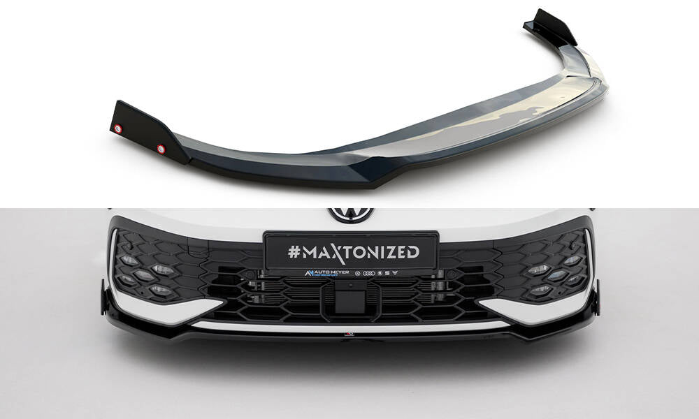 Maxton Design - Frontlippe V3 + Flaps für VW Golf GTI / GTE / R - Line Mk8 Facelift - Aerowerk.