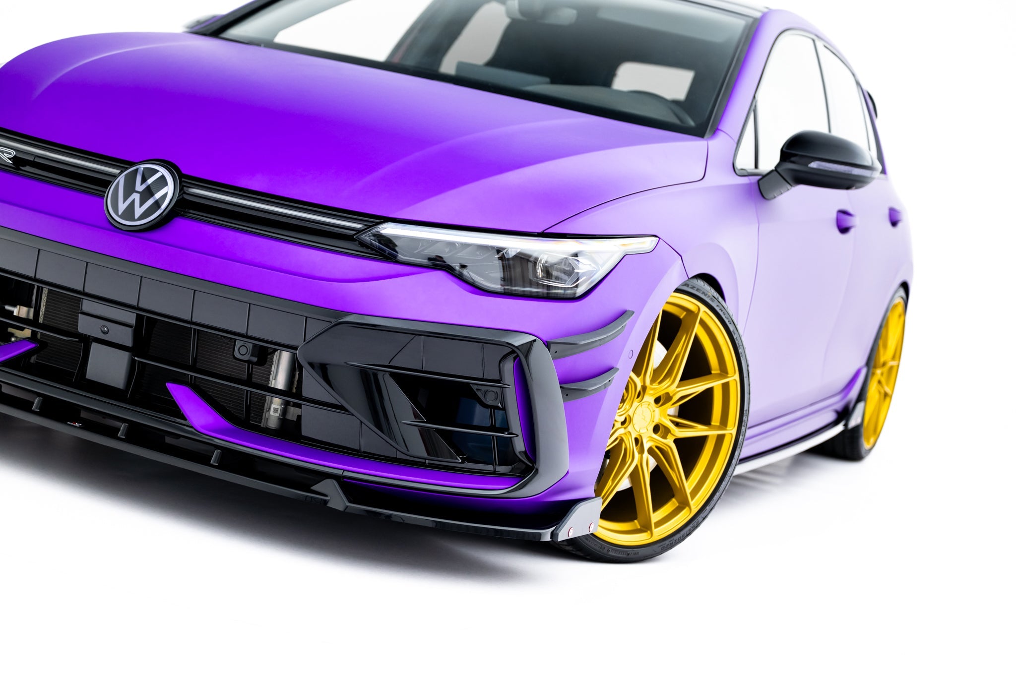 Maxton Design - Frontlippe V3 + Flaps für VW Golf R Mk8 Facelift - Aerowerk.