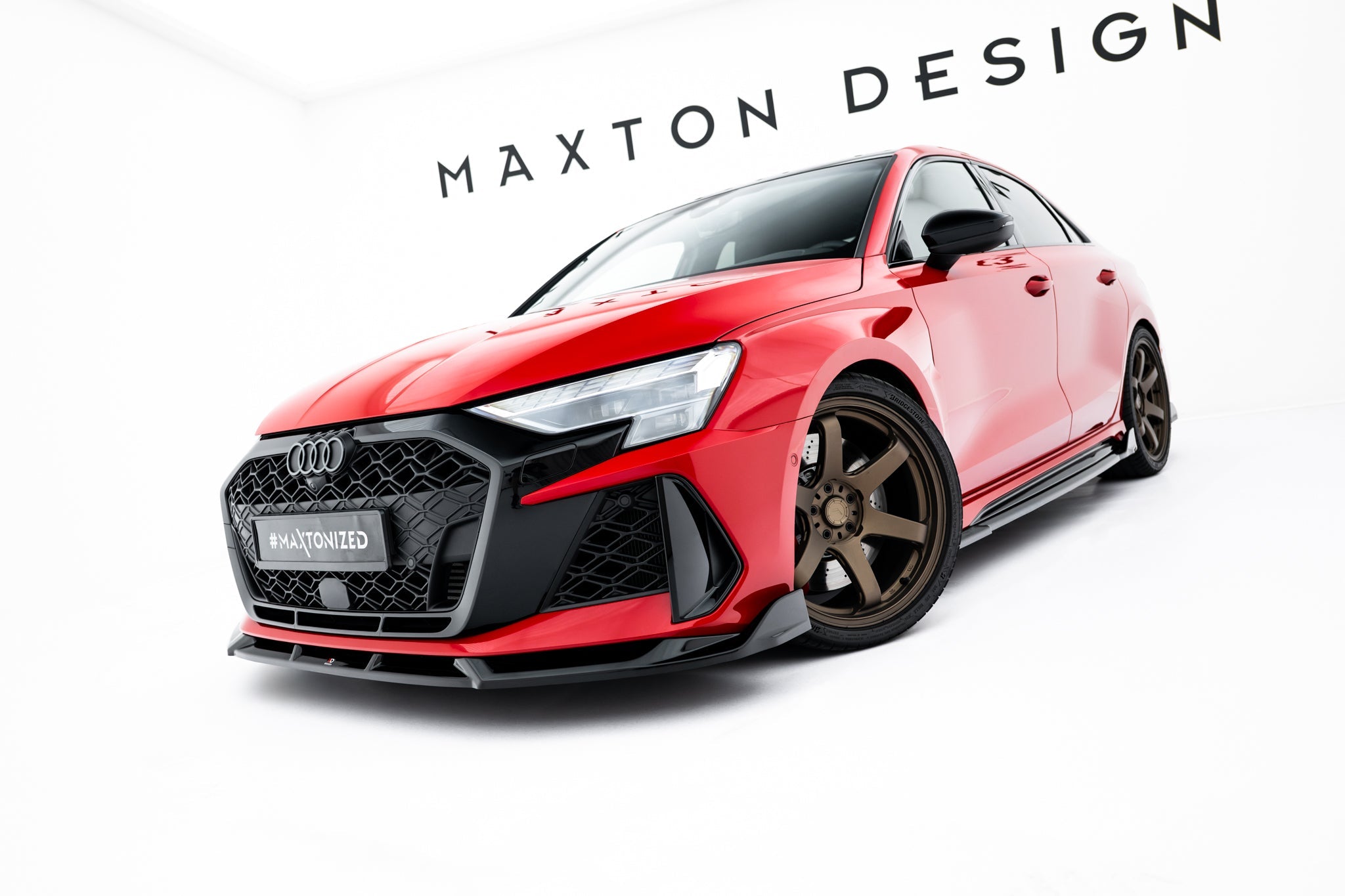 Maxton Design - Frontlippe V3 für Audi RS3 Limousine 8Y Facelift - Aerowerk.
