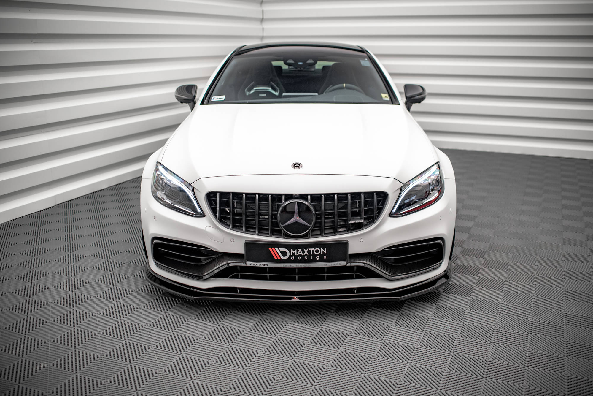 Maxton Design - Frontlippe V3 für Mercedes - AMG C63 Coupe AMG Aero Pack C205 Facelift - Aerowerk.