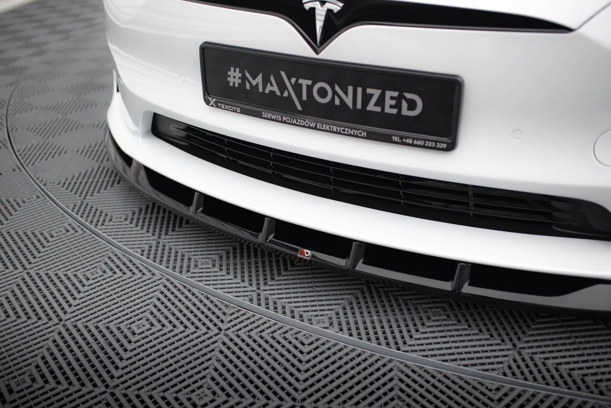 Maxton Design - Frontlippe V3 für Tesla Model S Plaid Mk1 Facelift - Aerowerk.