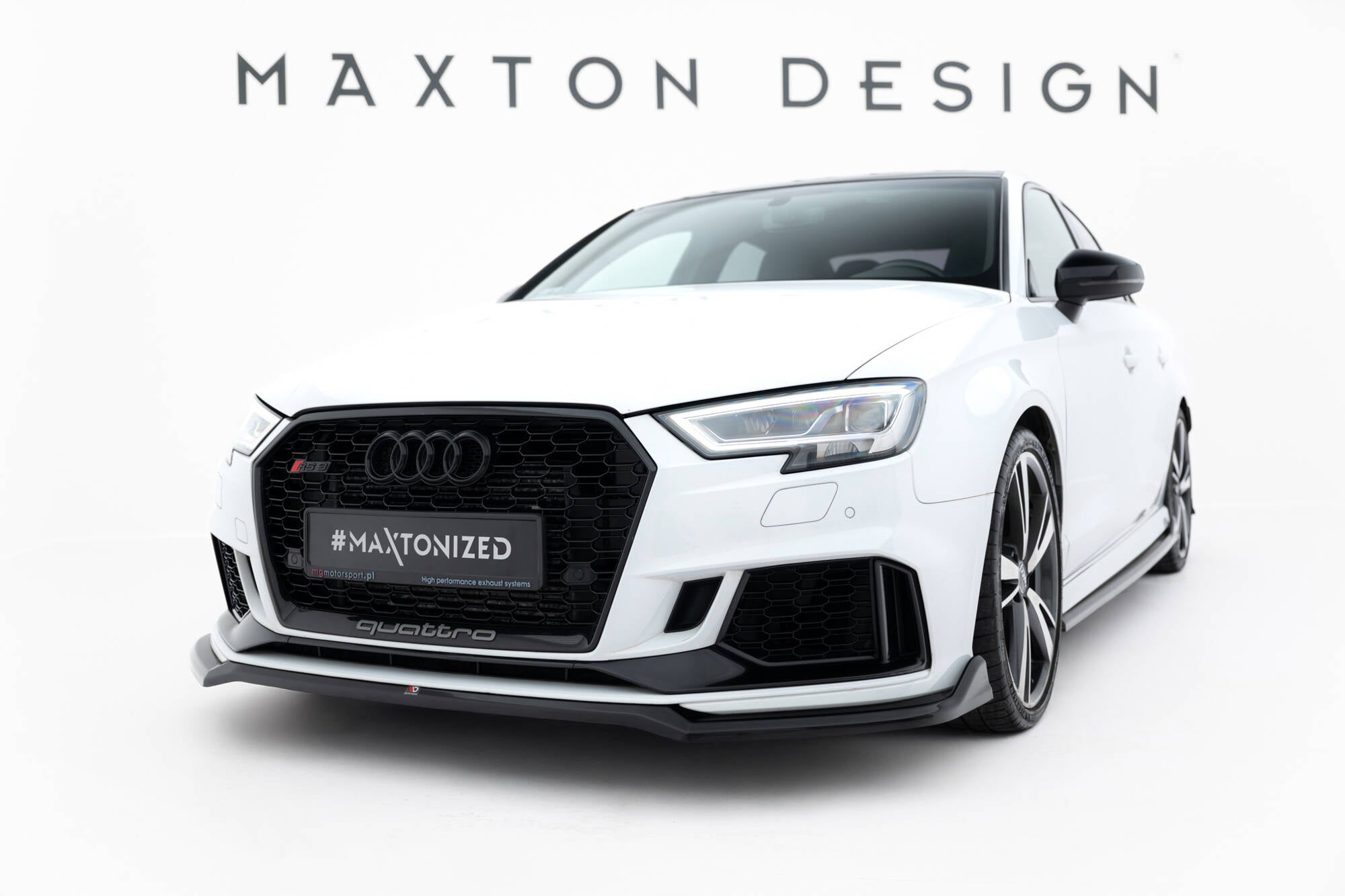 Maxton Design - Frontlippe V4 für Audi RS3 Limousine 8V Facelift - Aerowerk.