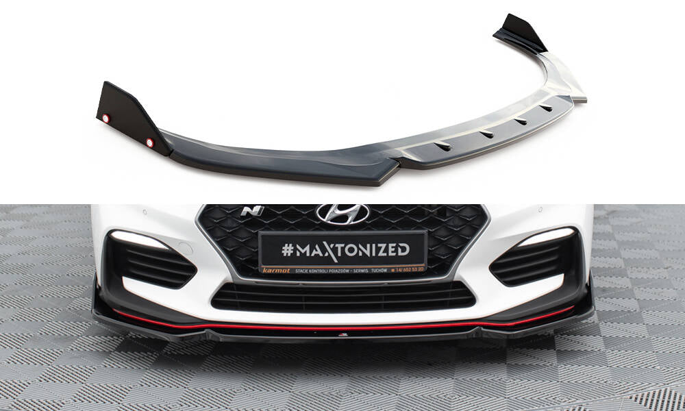 Maxton Design - Frontlippe V6 + Flaps für Hyundai I30 N Mk3 Hatchback/Fastback - Aerowerk.