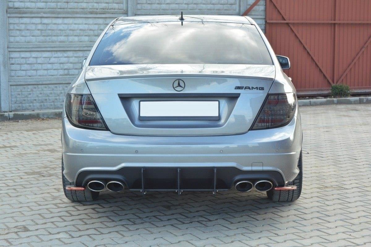 Maxton Design - für Mercedes - Benz C Limousine / Kombi AMG - Line W204 / S204 Diffusor Heck Ansatz für Diffusor für & Heck Ansatz Flaps Diffusor für - Aerowerk.