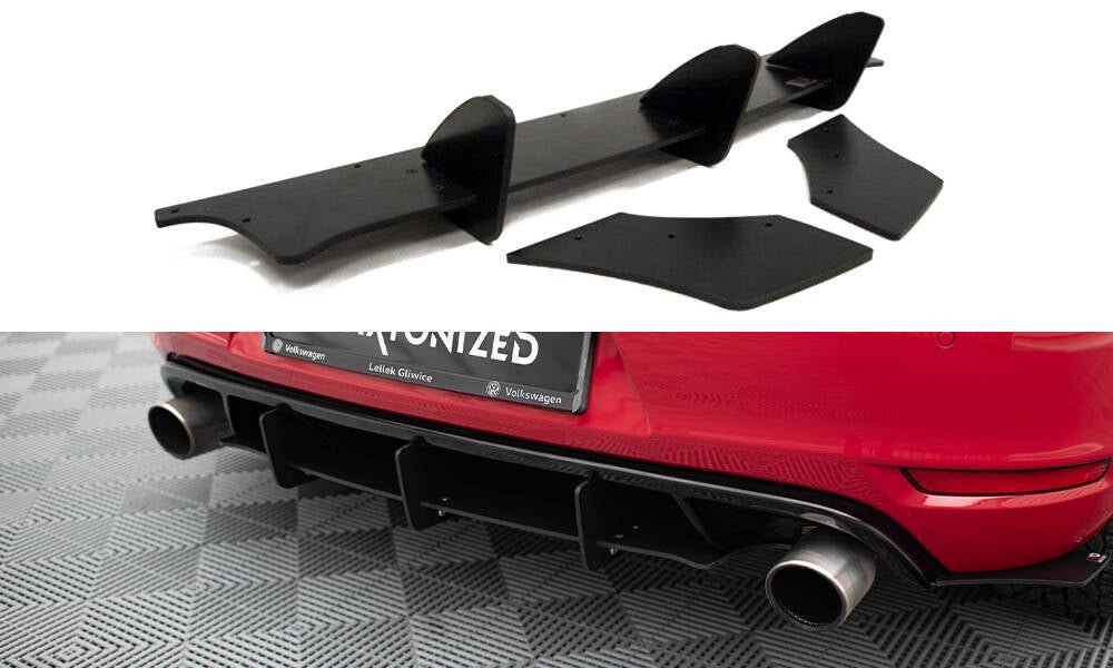 Maxton Design - für VW GOLF 6 GTI / 35TH Diffusor Heck Ansatz für Diffusor für & Heck Ansatz Flaps Diffusor für - Aerowerk.