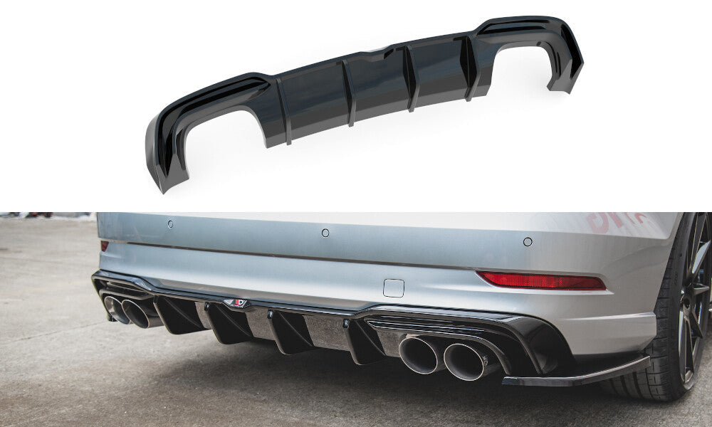 Heck Ansatz Diffusor für Audi S3 Limousine 8V Facelift - Aerowerk.