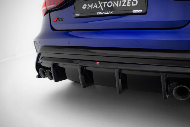 Heck Ansatz Diffusor für Audi S3 Limousine 8Y Facelift - Aerowerk.