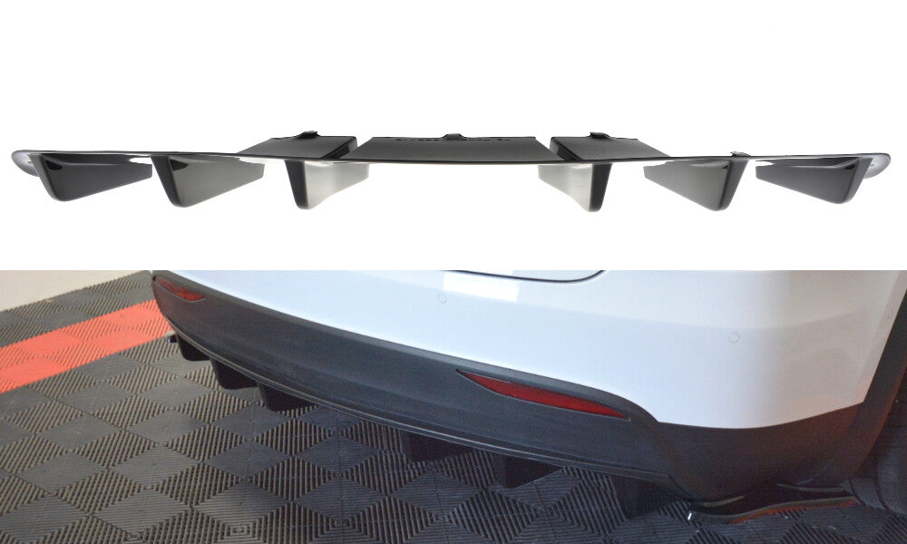 Heck Ansatz Diffusor für TESLA MODEL X - Aerowerk.