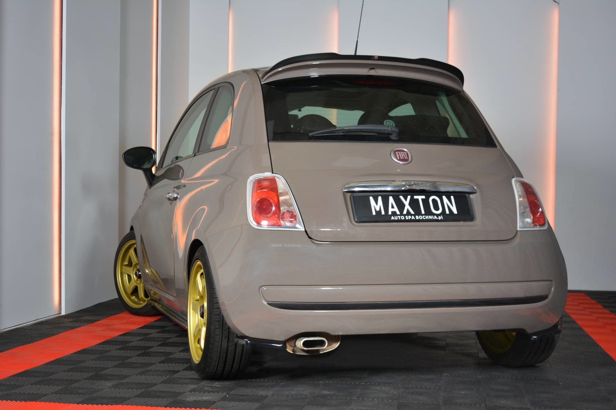 Maxton Design - Heck Ansatz Flaps Diffusor für FIAT 500 HATCHBACK vor Facelift - Aerowerk.